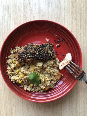 Sesame Crusted Teriyaki Salmon