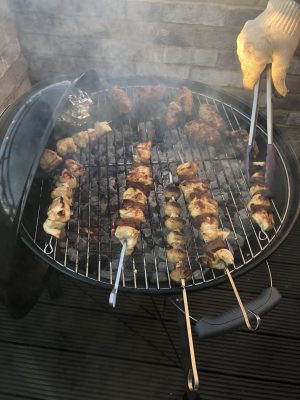 Garlic Bouillon Chicken Kebabs